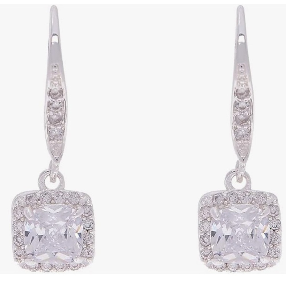 NWT - Anne Klein cubic zirconia drop earrings